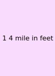 1 4 Mile In Feet