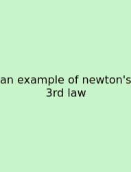 An Example Of Newton's 3rd Law