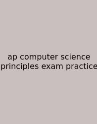 Ap Computer Science Principles Exam Practice