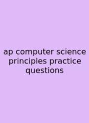 Ap Computer Science Principles Practice Questions