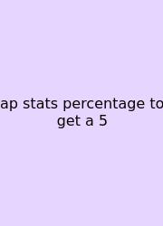 Ap Stats Percentage To Get A 5