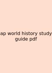 Ap World History Study Guide Pdf
