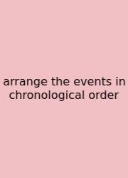Arrange The Events In Chronological Order