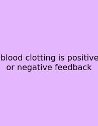 Blood Clotting Is Positive Or Negative Feedback