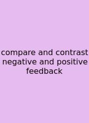 Compare And Contrast Negative And Positive Feedback