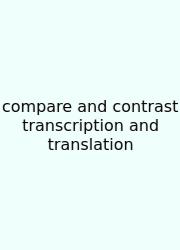 Compare And Contrast Transcription And Translation