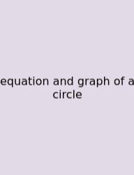 Equation And Graph Of A Circle