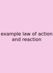 Example Law Of Action And Reaction