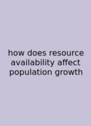 How Does Resource Availability Affect Population Growth