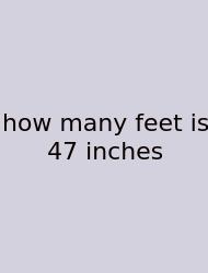 How Many Feet Is 47 Inches