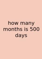 How Many Months Is 500 Days