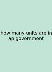 How Many Units Are In Ap Government