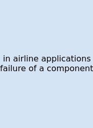 In Airline Applications Failure Of A Component