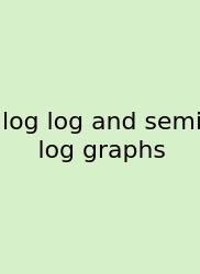 Log Log And Semi Log Graphs