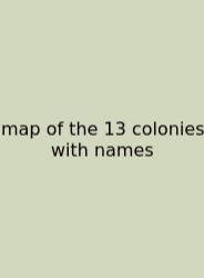 Map Of The 13 Colonies With Names
