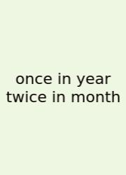 Once In Year Twice In Month