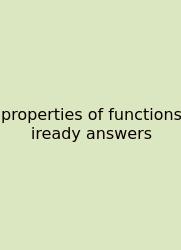 Properties Of Functions Iready Answers