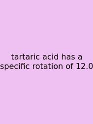 Tartaric Acid Has A Specific Rotation Of 12.0