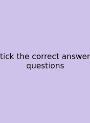Tick The Correct Answer Questions
