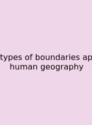 Types Of Boundaries Ap Human Geography