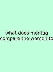 What Does Montag Compare The Women To