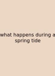 What Happens During A Spring Tide