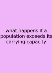 What Happens If A Population Exceeds Its Carrying Capacity