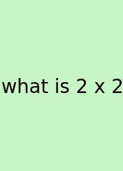 What Is 2 X 2