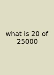What Is 20 Of 25000