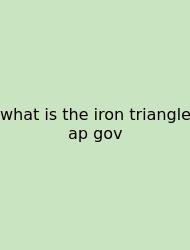 What Is The Iron Triangle Ap Gov