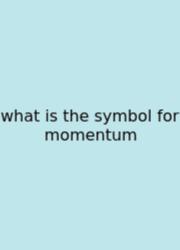 What Is The Symbol For Momentum