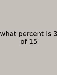 What Percent Is 3 Of 15
