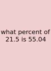 What Percent Of 21.5 Is 55.04