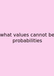 What Values Cannot Be Probabilities